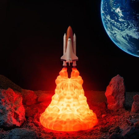 3D Rocket Space Shuttle Night Lamp - PeekWise