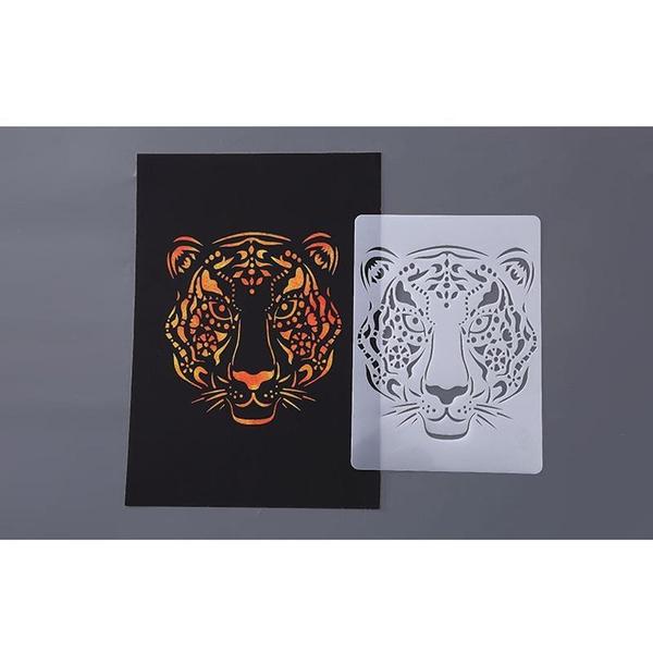 Creative Stress Relieving Animal Coloring Art Stencils