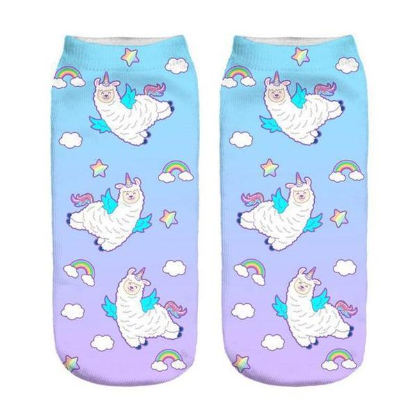 Funny Inspirational Quote Llama Alpaca Ankle Socks