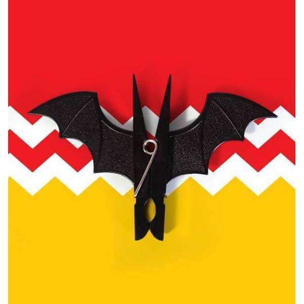 Halloween Black Bat Pegs (Set of 2)