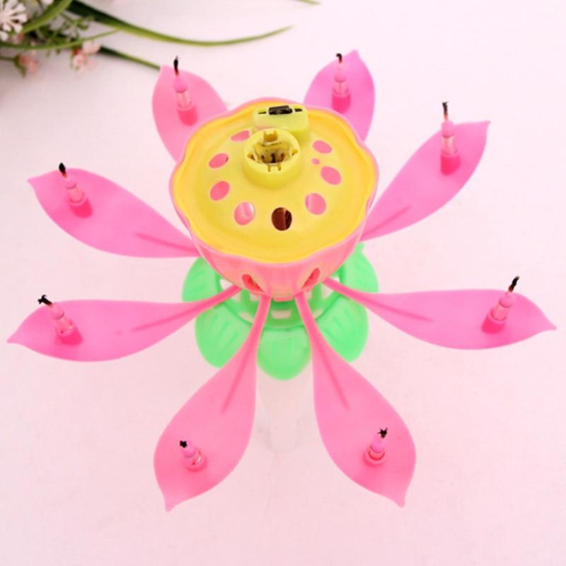 Birthday Lotus Flower Candle PeekWise