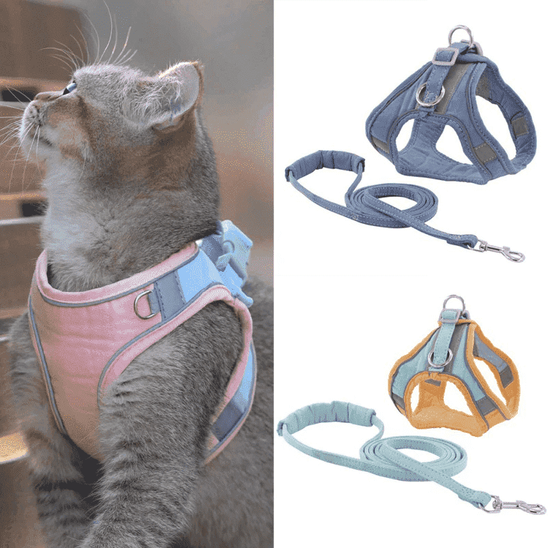 Reflective Cat harness leash PeekWise