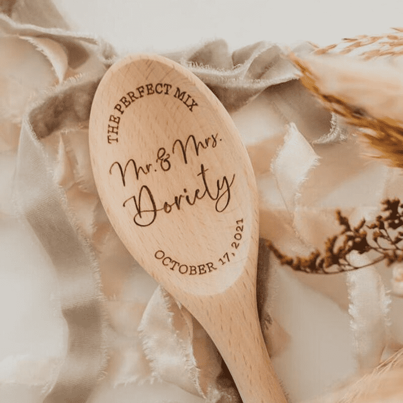 PCS Mr. Mrs. Wedding Spoons PeekWise