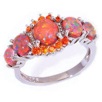 Thumbnail for Lux -  Fire Opal Garnet Ring