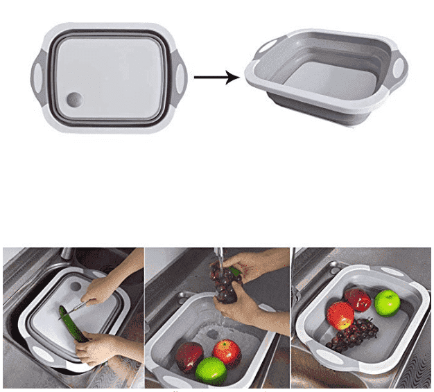 Collapsible Wash Tub Cutting Board PeekWise