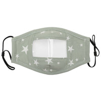 Thumbnail for Cotton Face Mask with Anti Fog Clear Window Face Covering For Child