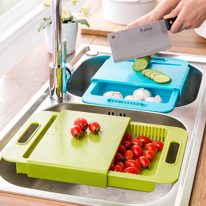 Cutting & Draining Multi-Function Chopping Board