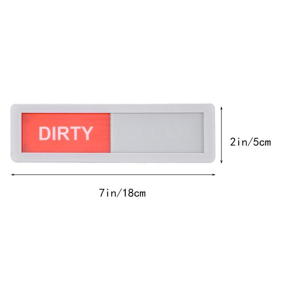 Clean-Dirty Magnetic Slider Sign PeekWise