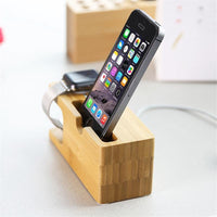 Thumbnail for 100% Natural Bamboo Charging Dock Station For Mobile Phone and Watch PeekWise