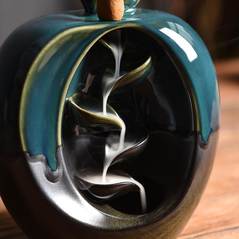Cute Apple Pear Backflow Incense Burner