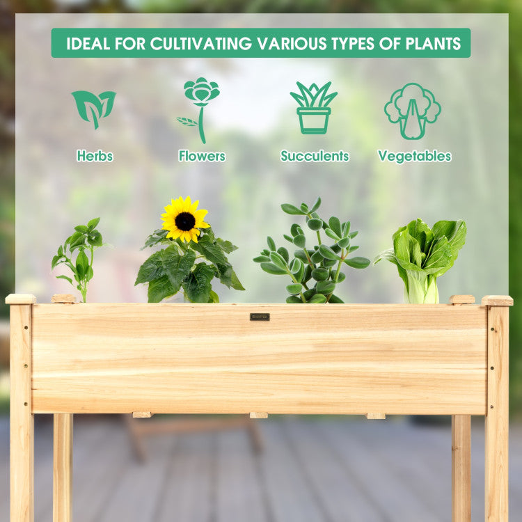 Wooden Raised Elevated Grow Planter