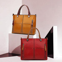 Thumbnail for Cera - Double Front Pocket Vintage Tote Handbag