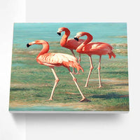 Thumbnail for Paint By Numbers Kit - Flamingos