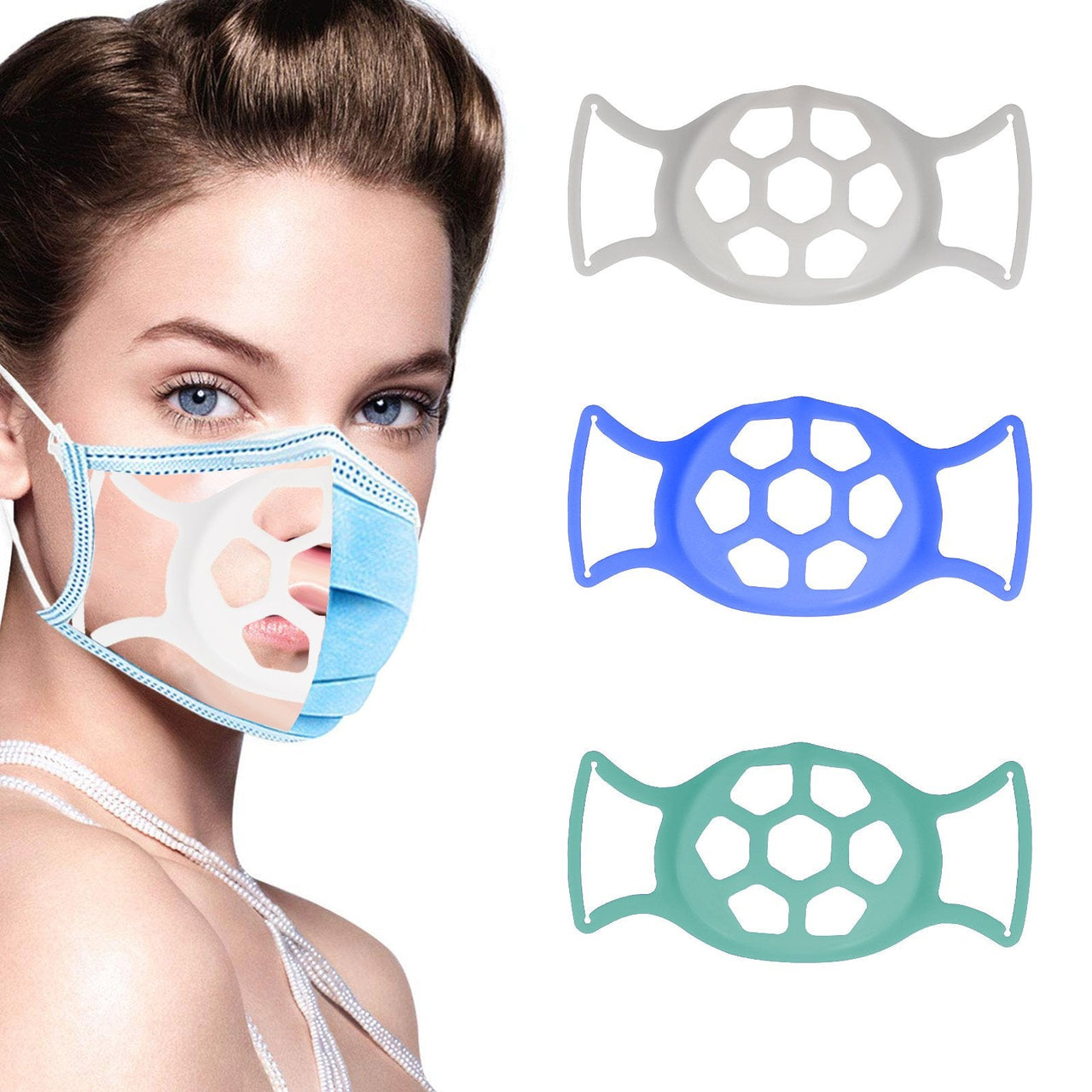 3D Large Softer Face Mask Bracket for More Breathing Space