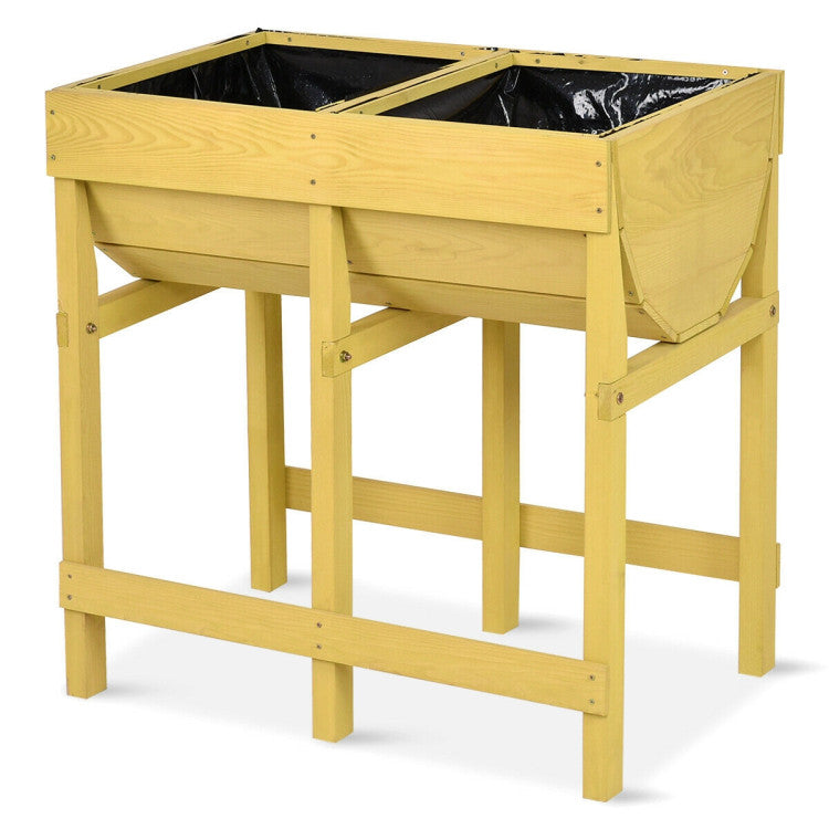 Raised Wooden Planter with Liner