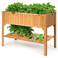 Thumbnail for Wooden Elevated Planter Box Shelf