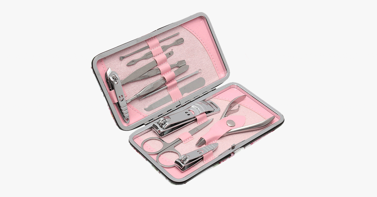 12 Piece Stainless Steel Professional Manicure Set PeekWise