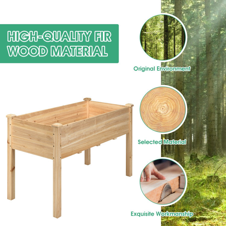 Wooden Raised Elevated Grow Planter