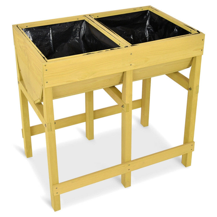 Raised Wooden Planter with Liner