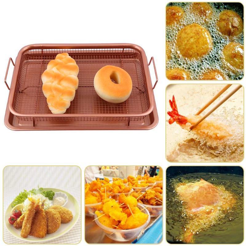 Copper Air Frying Baking Pan PeekWise