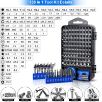 Thumbnail for 138 in 1 Precision Screwdriver Set PeekWise