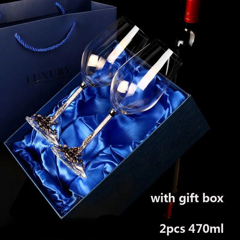 Luxury 360° Rotating Crystal Hand Blown Wine Decanter
