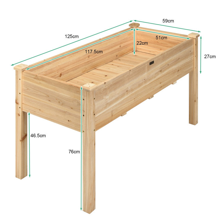 Wooden Raised Elevated Grow Planter
