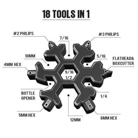 18-in-1 Snowflake Multi Tool PeekWise