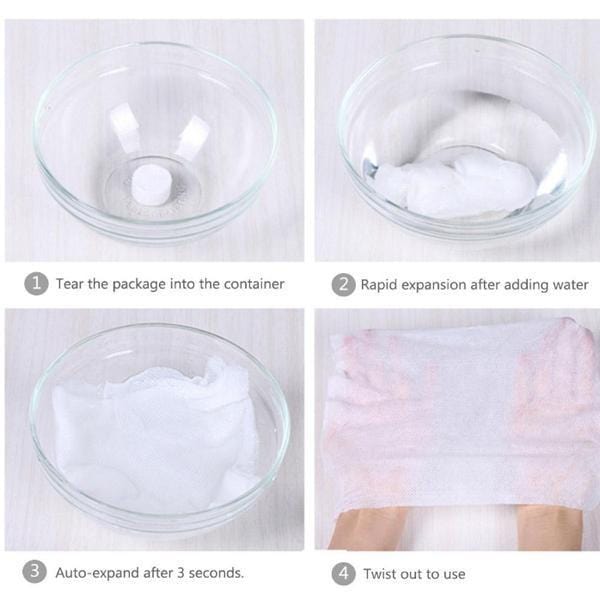 Compressed Expanding Face Towel Tablets PeekWise
