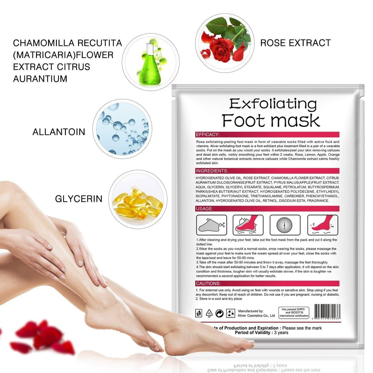 Exfoliating Foot-Peel Refreshing Mask Set PeekWise