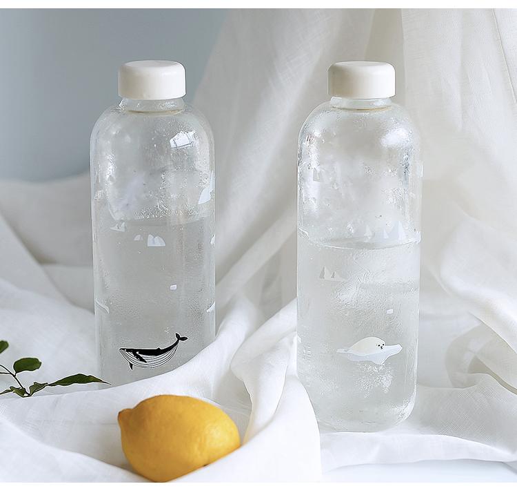 1L Ocean Series Glass Water Bottle PeekWise