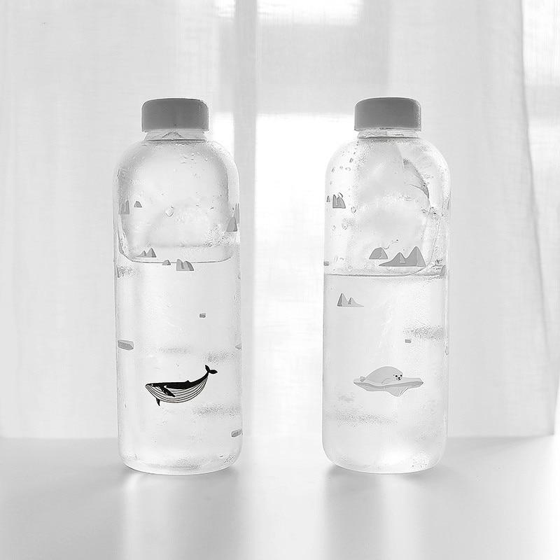 1L Ocean Series Glass Water Bottle PeekWise