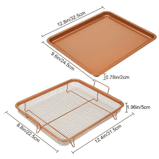 Copper Air Frying Baking Pan PeekWise