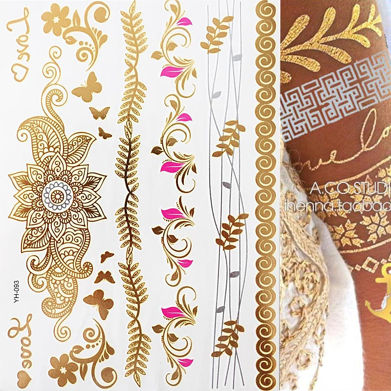 Glimmer Foil Tattoos (Over 50 Designs)