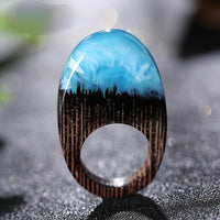 Thumbnail for Quanta - Oval Blue Resin Ring
