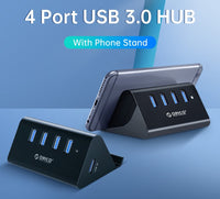 Thumbnail for 4-Port USB Hub with Phone Stand