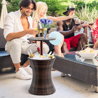 Thumbnail for Adjustable Outdoor Patio Rattan Ice Cooler