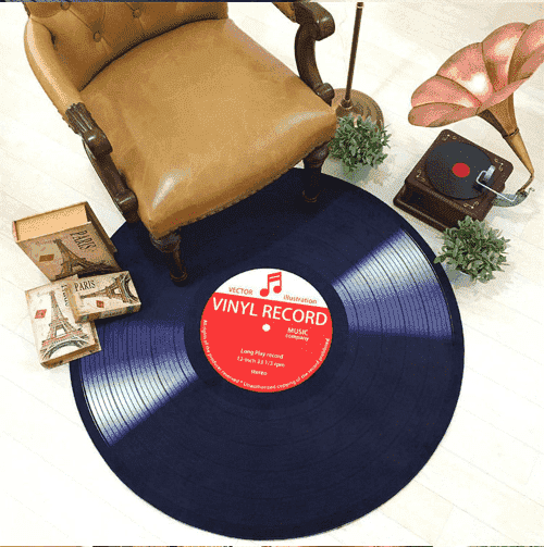 Decorative Vinyl Record Rug PeekWise