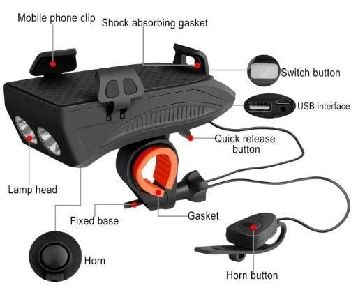 -in- Multipurpose Bike Phone Mount PeekWise