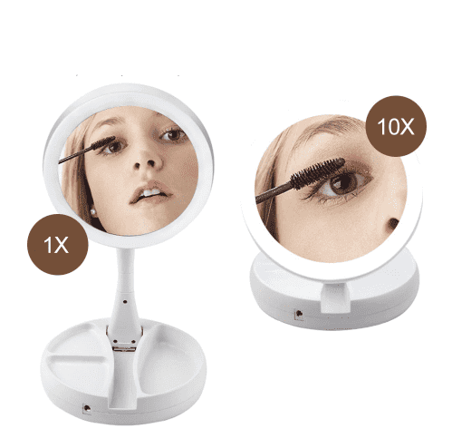 Folding LED Makeup Mirror PeekWise