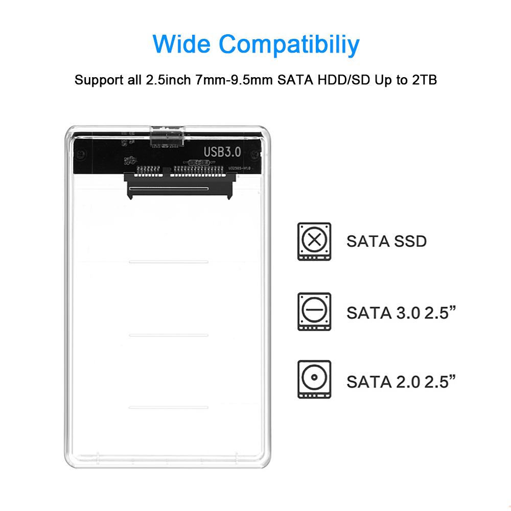 2.5" Transparent Hard Drive Enclosure PeekWise