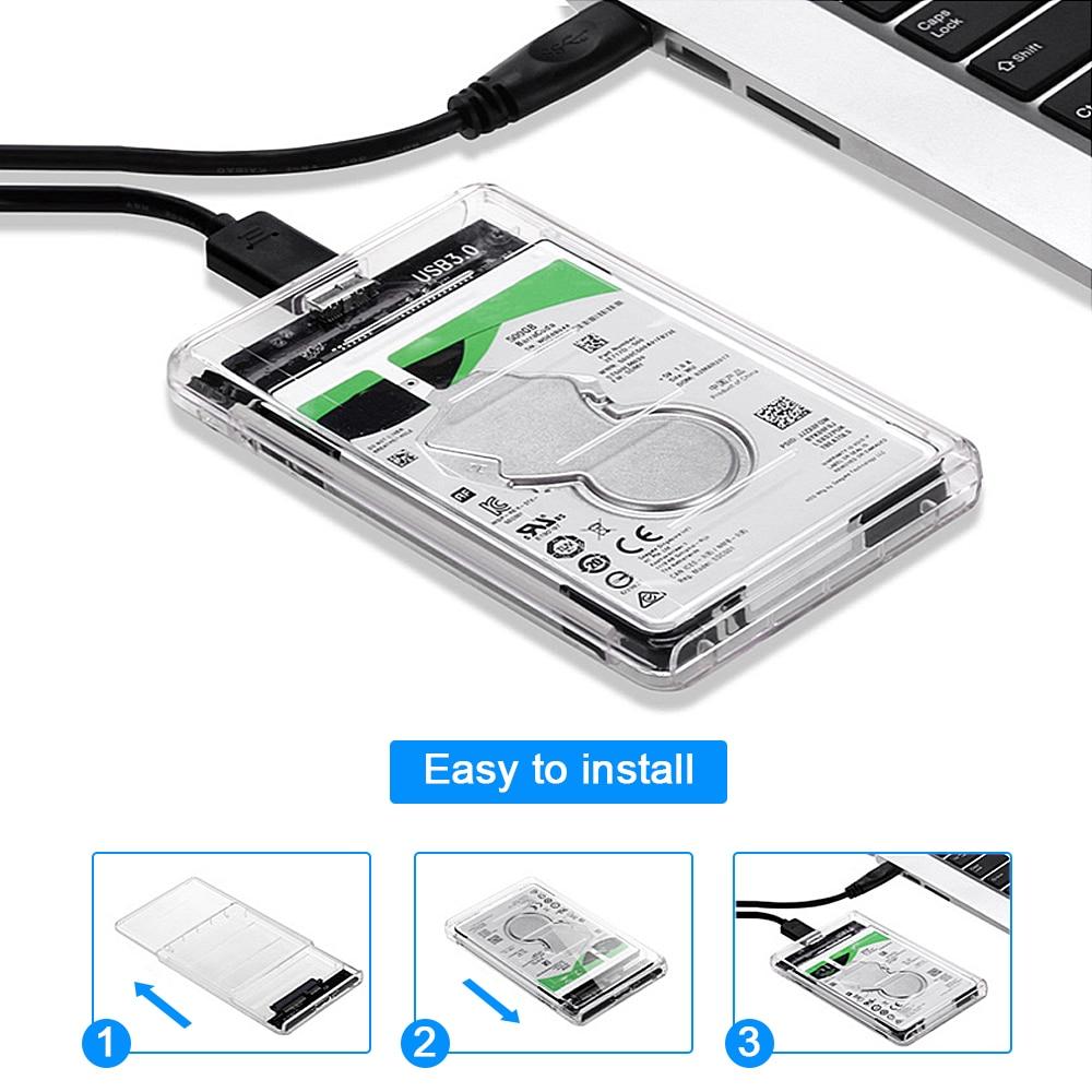 2.5" Transparent Hard Drive Enclosure PeekWise