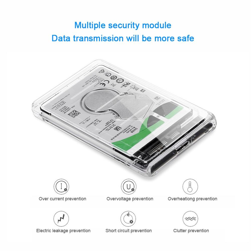 2.5" Transparent Hard Drive Enclosure PeekWise