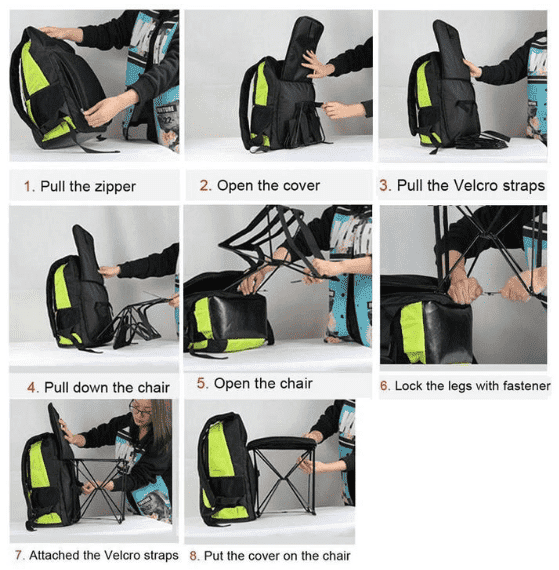 2 in 1 Backpack Chair PeekWise