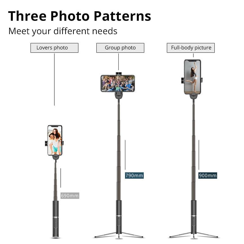 2-in-1 Bluetooth Remote Tripod Selfie Stick PeekWise