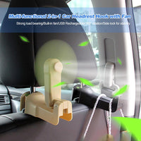Thumbnail for 2 in 1 Car Headrest Hook with Fan PeekWise