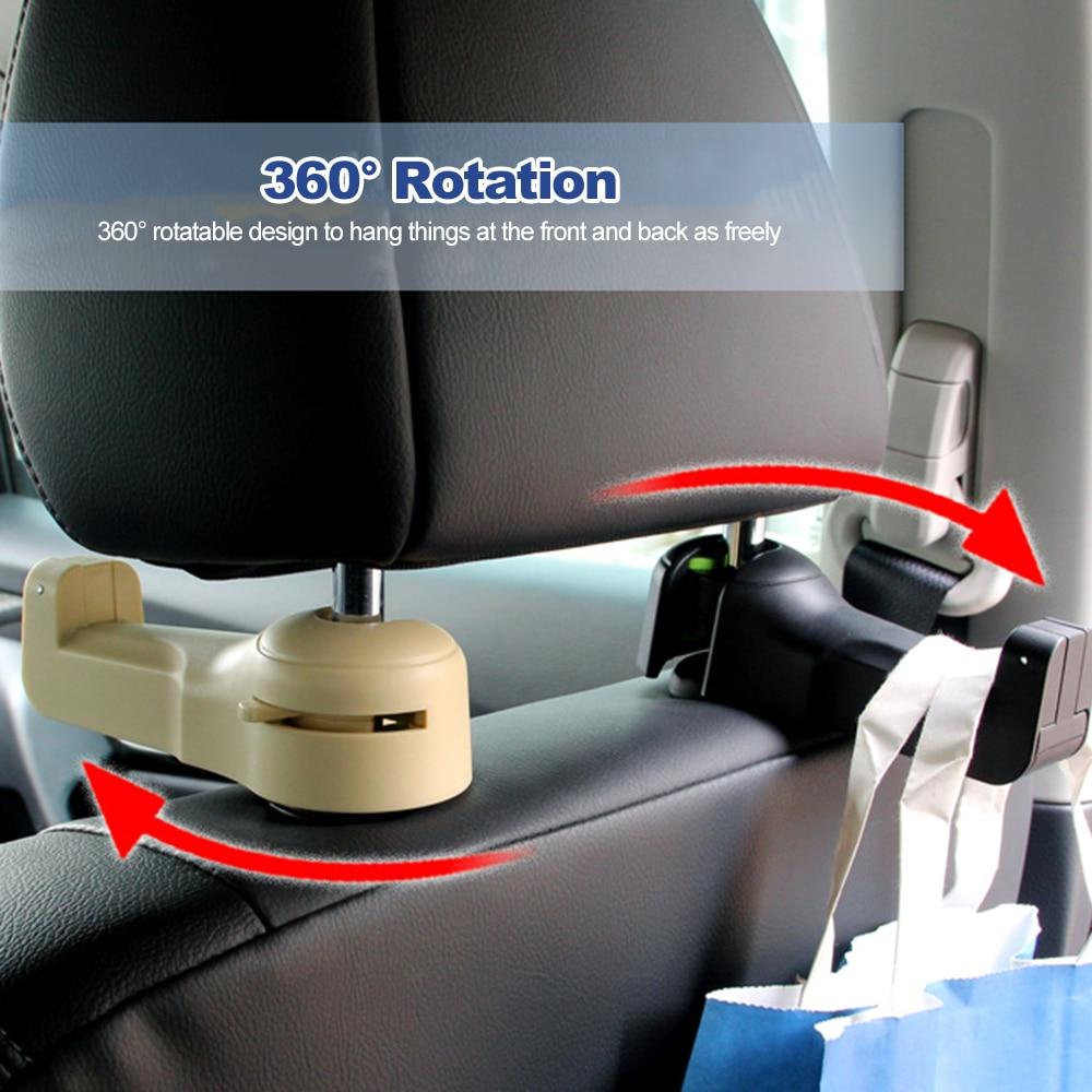 2 in 1 Car Headrest Hook with Fan PeekWise