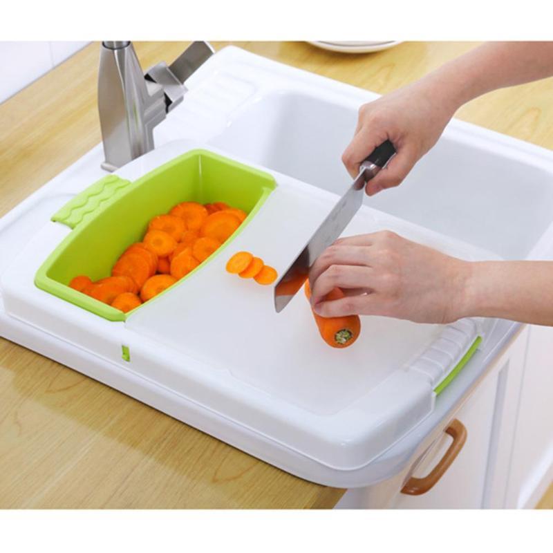 2-in-1 Cutting Board & Sink Strainer PeekWise