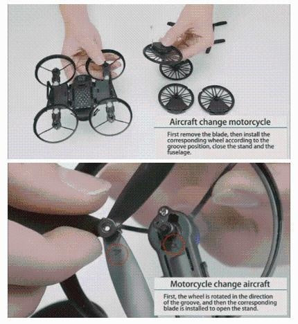 2 in 1 Motorcycle Drone PeekWise