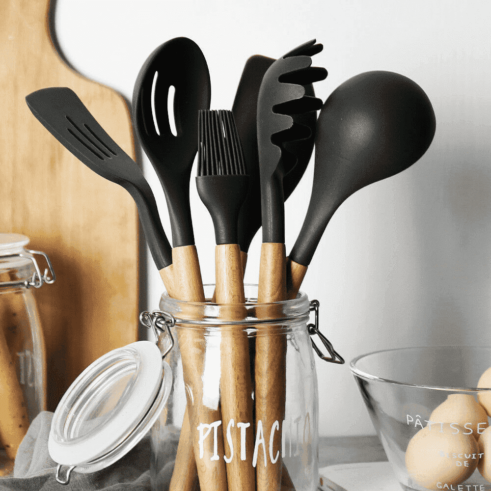 Pcs Silicone Kitchen Utensils Set PeekWise